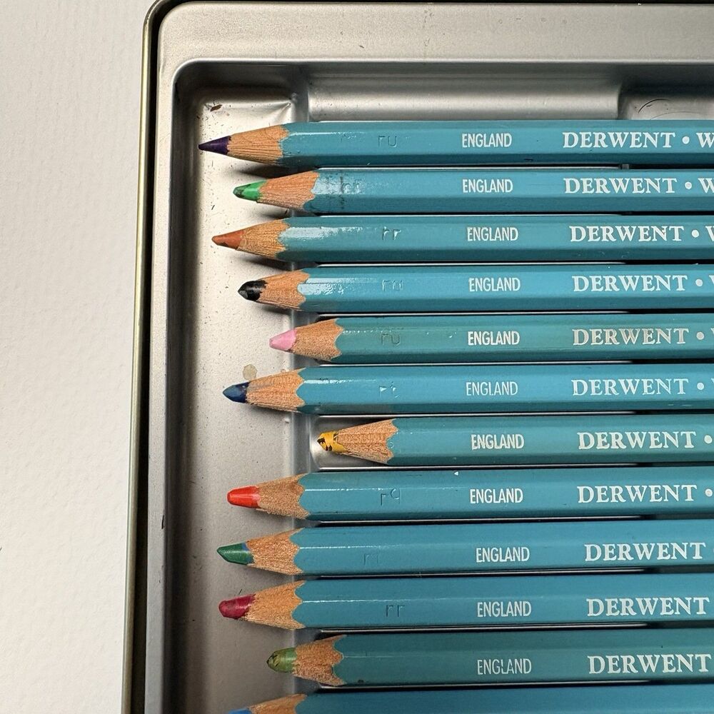 Derwent Watercolor Pencils - Gently Used - 23 of 24 Pack See Listing For Colors - Picture 10 of 10